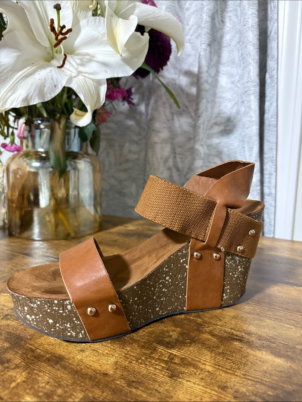 Women’s Brown Platform Wedge Sandal